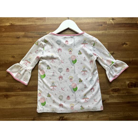 TBBC Twiggy Tunic Top Party Like It's Your Birthday White Pink Short Sleeve 5 - Picture 5 of 7